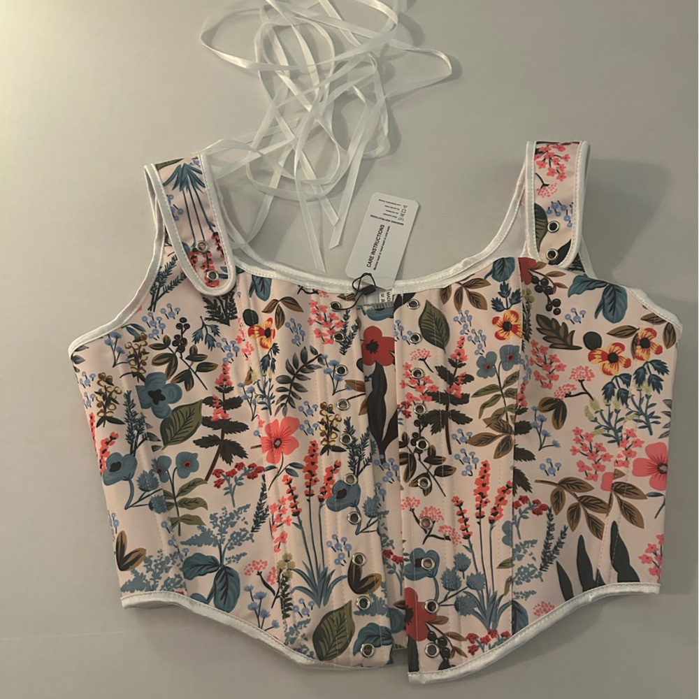 Multicolor Floral Corset Top